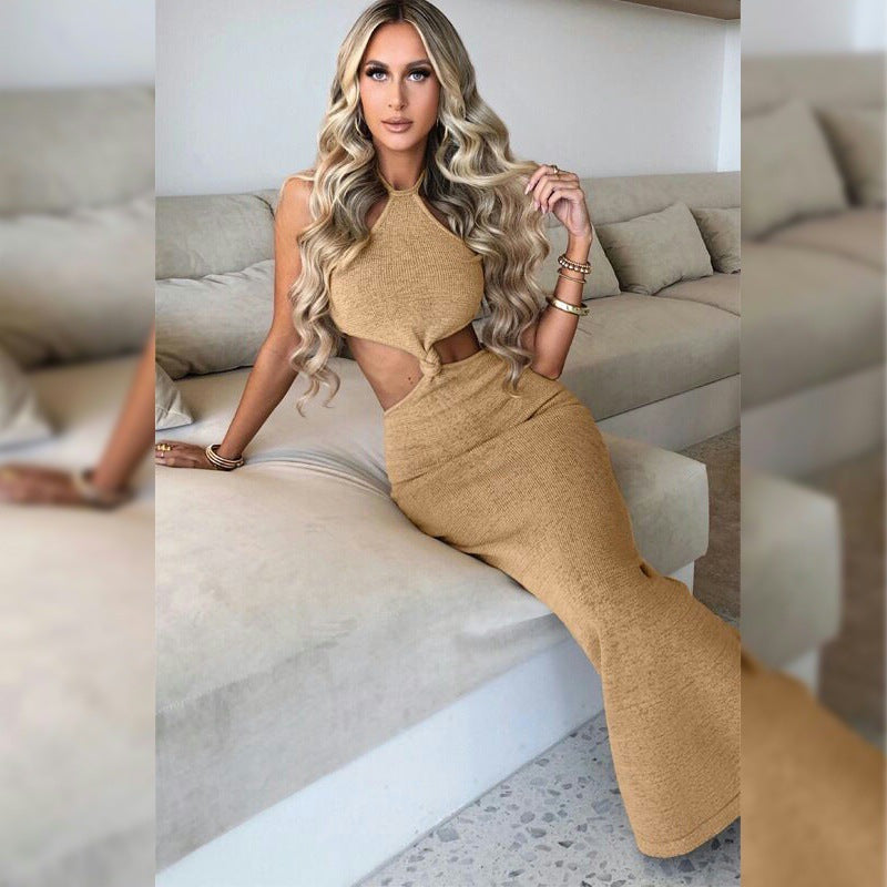 Robe Ajustée en Dentelle à Lacets pour Femmes