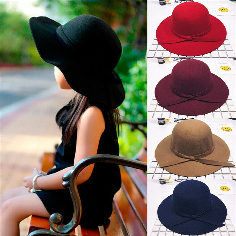 Chapeau Vintage à Large Bord pour Enfants