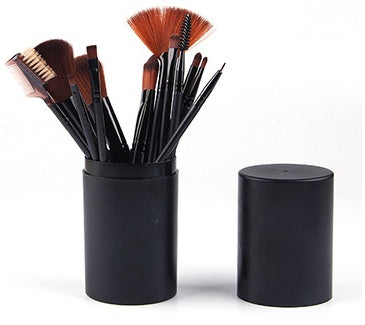 Set de 12 Pinceaux de Maquillage : Blush, Fard à Paupières, Mascara, Highlighter