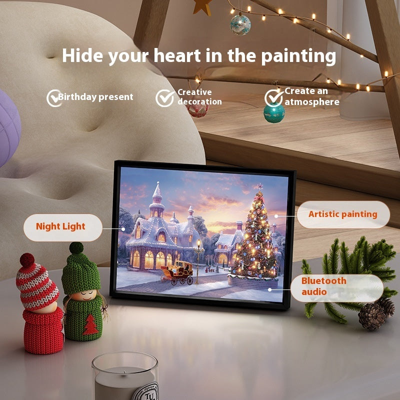 Haut-parleur Bluetooth Mini Peinture Cadeau de Noël