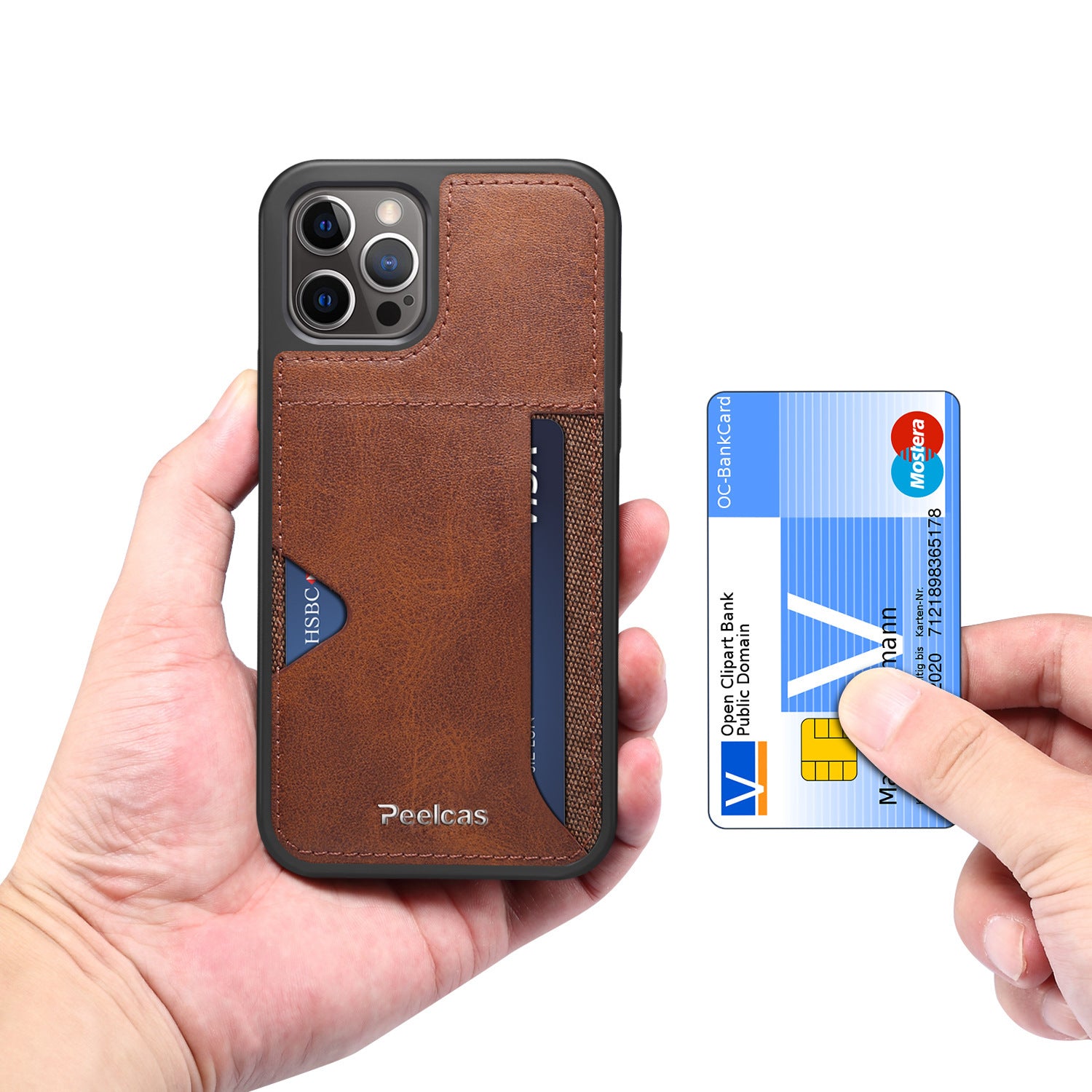 Coque en Cuir pour Téléphone Professionnel avec Éspace pour Cartes