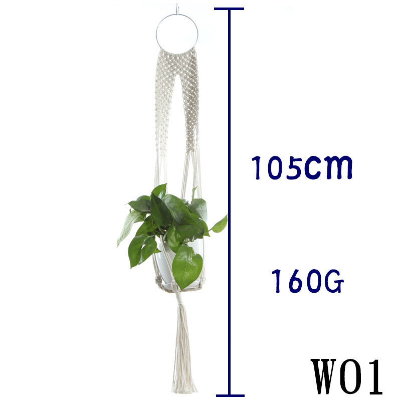 Suspension de Plantes en Coton Beige