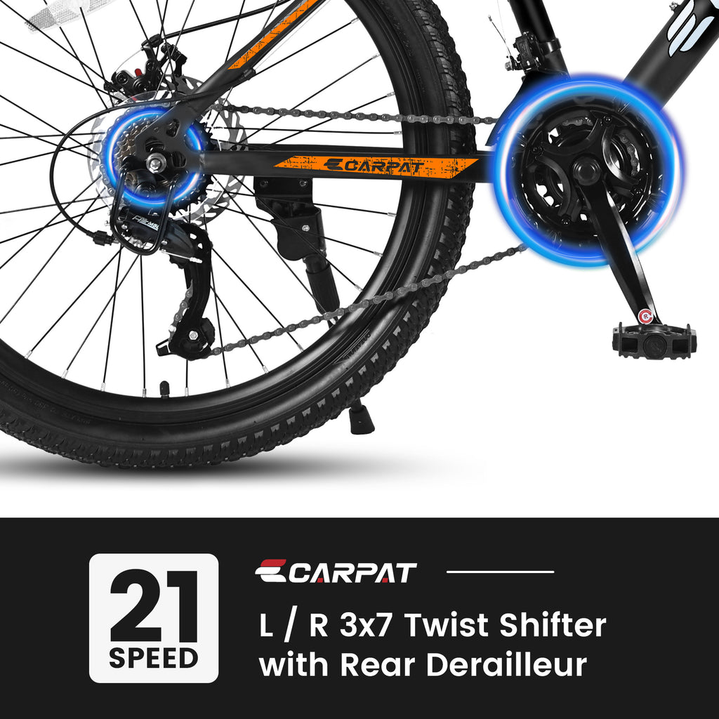Vélo de Montagne S26102 26 pouces, Shimano 21 Vitesses avec Freins à Disque Mécaniques