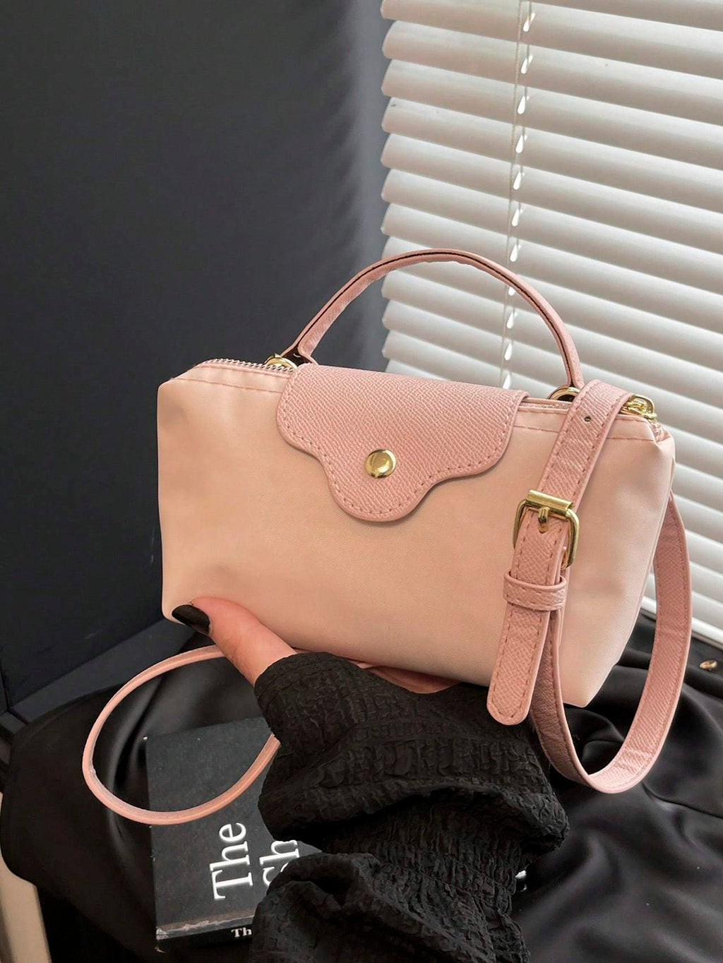 Sac à main femme tendance en couleur unie - Sac bandoulière polyvalent