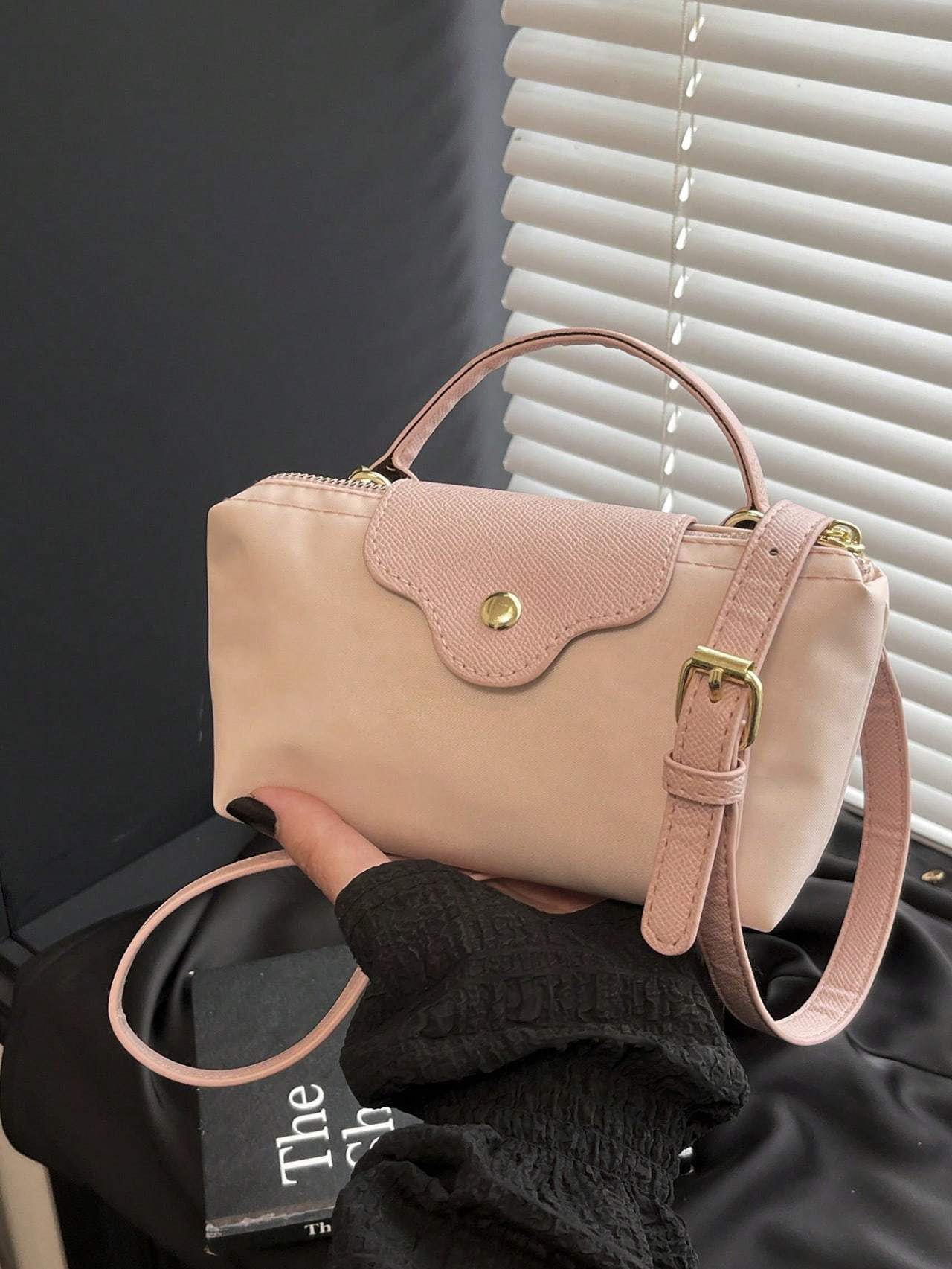 Sac à main femme tendance en couleur unie - Sac bandoulière polyvalent