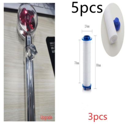 Douchette Turbo Propeller Économiseur d'Eau Haute Pression 360 Degrés avec Extension de Ventilateur