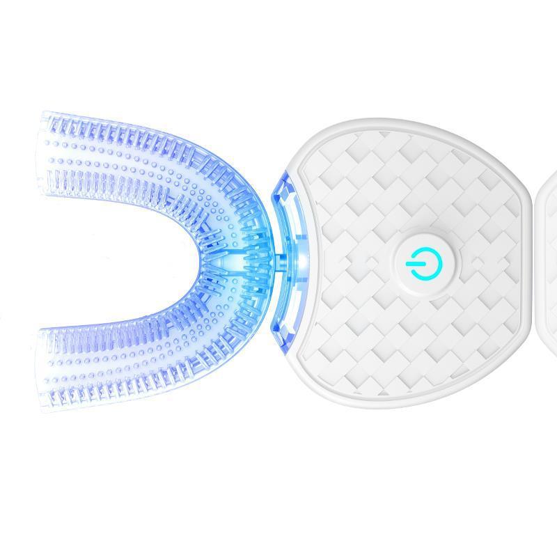 Brosse à dents électrique automatique 360° étanche avec lumière bleue et charge USB