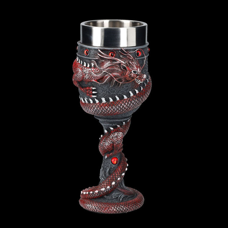 Verre à vin rouge créatif personnalisé 3D en acier inoxydable Dragon Chinois