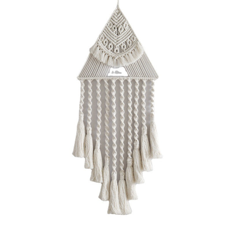 Pendentif Attrape-Rêves Triangulaire Tissé à la Main pour Décoration Intérieure