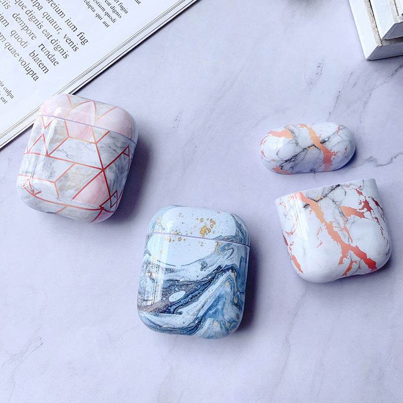 Coque Marbre Blanc Compatible avec AirPods - Allomarc.com