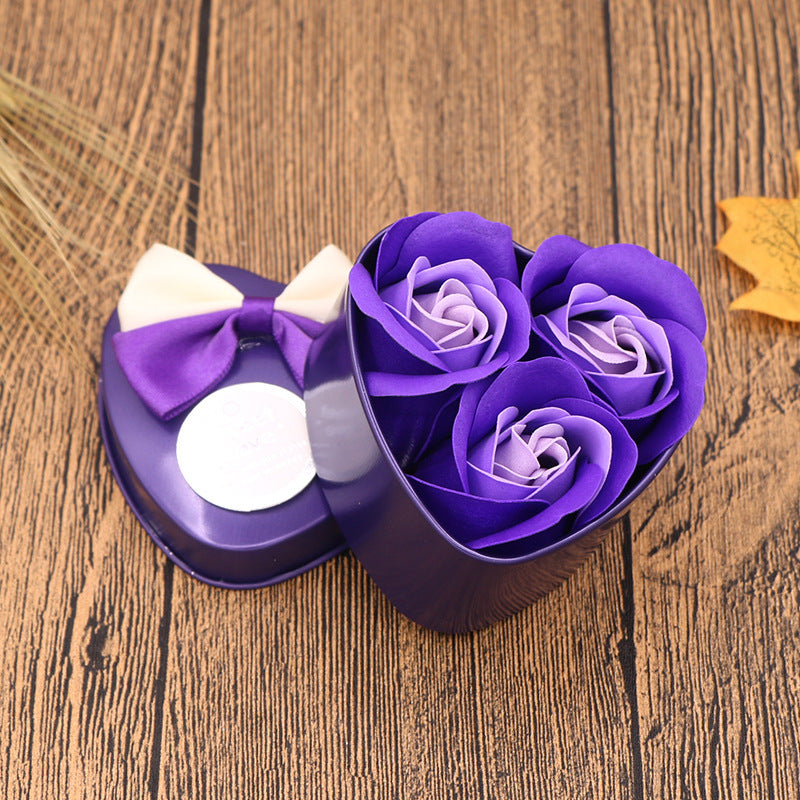 Boîte Cadeau Fleurs en Savon - Idée Cadeau pour la Saint-Valentin et la Fête des Mères