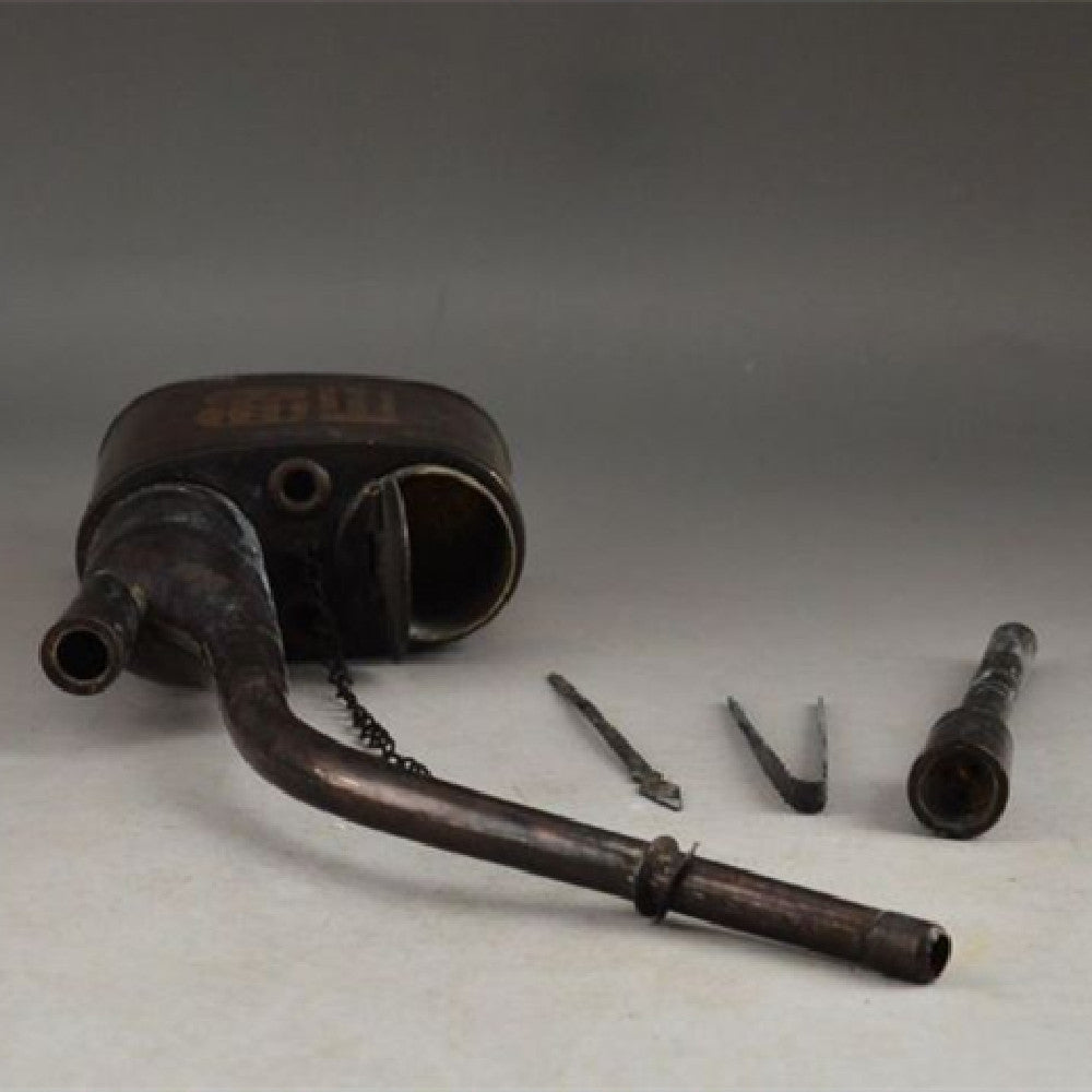 Bong en Laiton Ancien - Élégance Classique pour Fumeurs