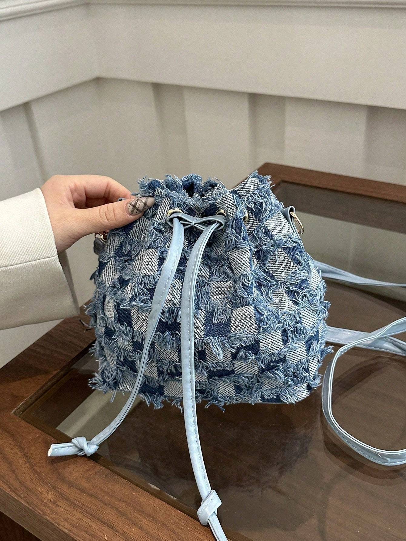 Sac à bandoulière mode grande capacité pour femme - Sac seau décontracté portable