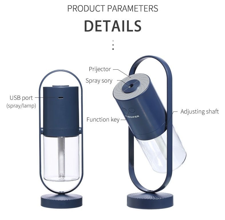 Humidificateur d'Air USB Magic Shadow avec Projection de Lumières Nocturnes