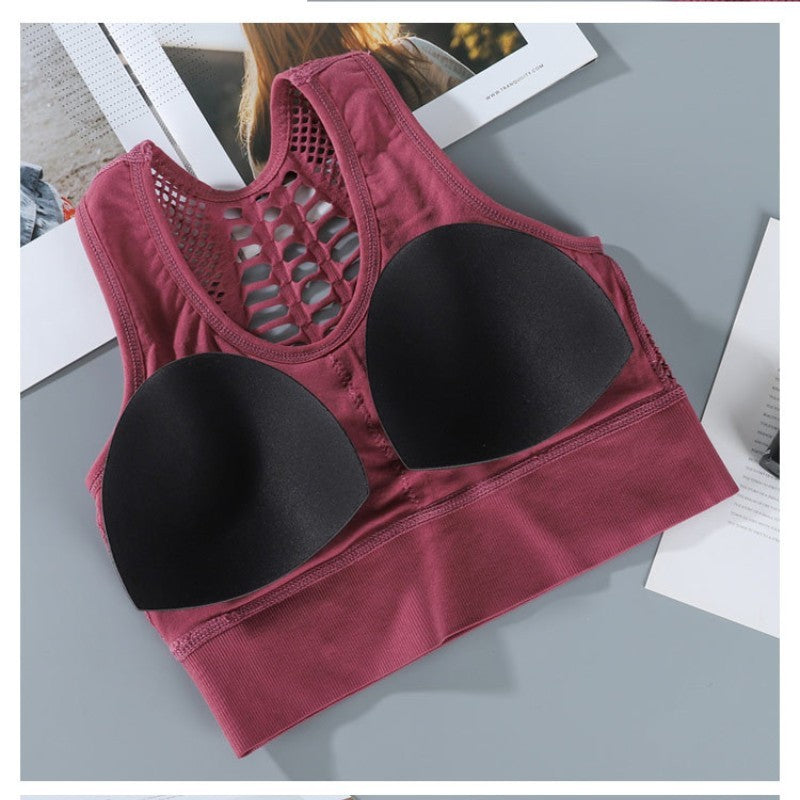 Brassière de Sport Sexy en Maille Respirante pour Femme