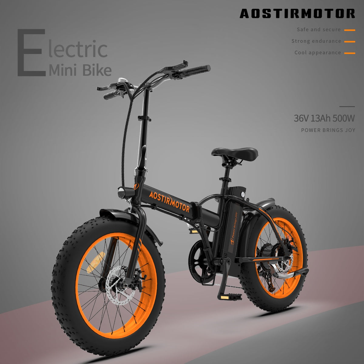 Vélo Électrique Pliant 36V 500W Fat Tire 20x4.0 Pouces, Batterie Lithium 13AH, Frein à Disque FR & Écran LCD 866