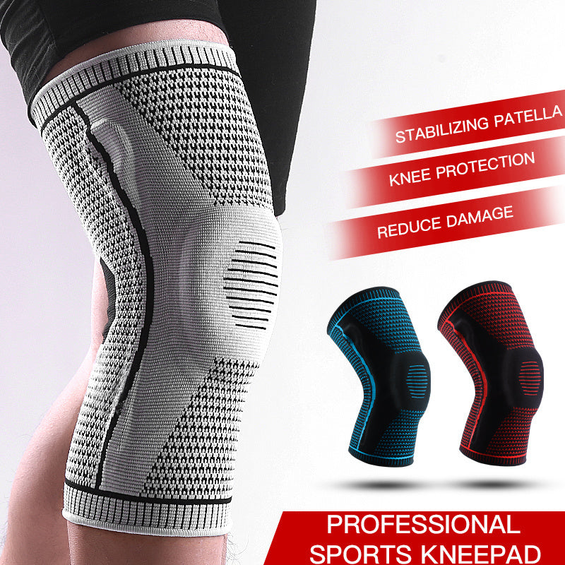 Genouillères en silicone respirantes avec compression pour le sport
