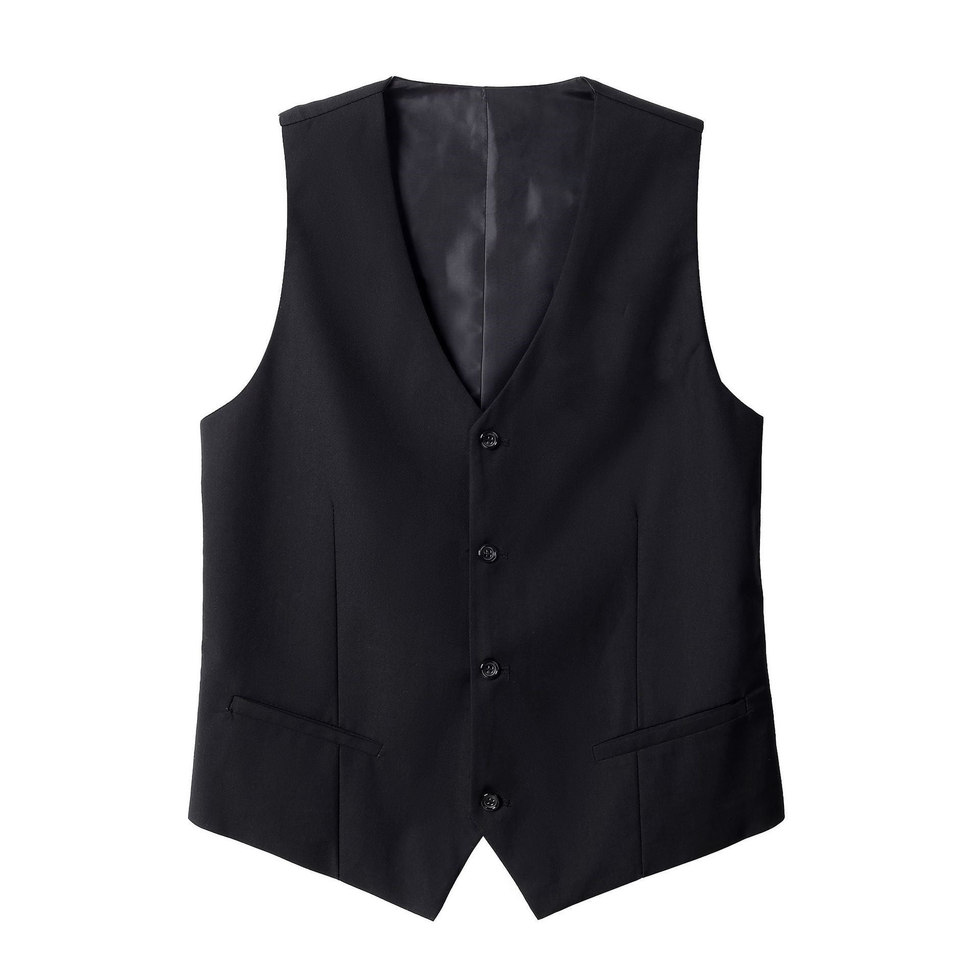 Gilet de Costume Noir Slim Fit pour Hommes - Vêtements Professionnels