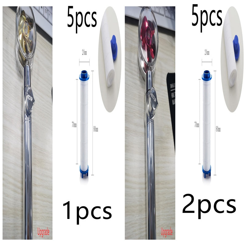 Douchette Turbo Propeller Économiseur d'Eau Haute Pression 360 Degrés avec Extension de Ventilateur