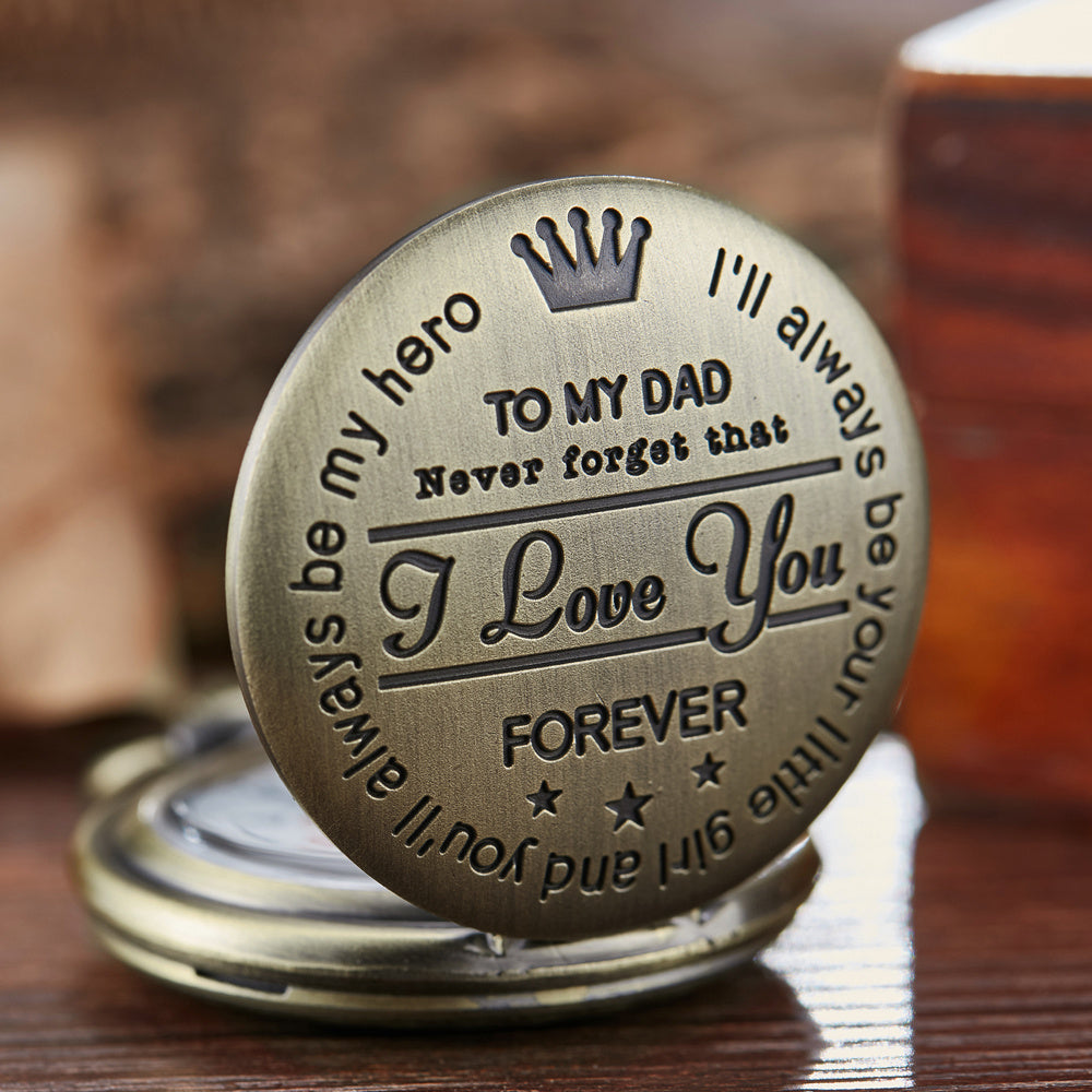 Montre de Poche Quartz "À Mon Fils, Amour Éternel"