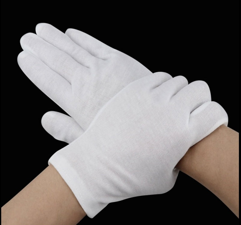 Gants en Coton Blancs de Haute Qualité pour Hommes