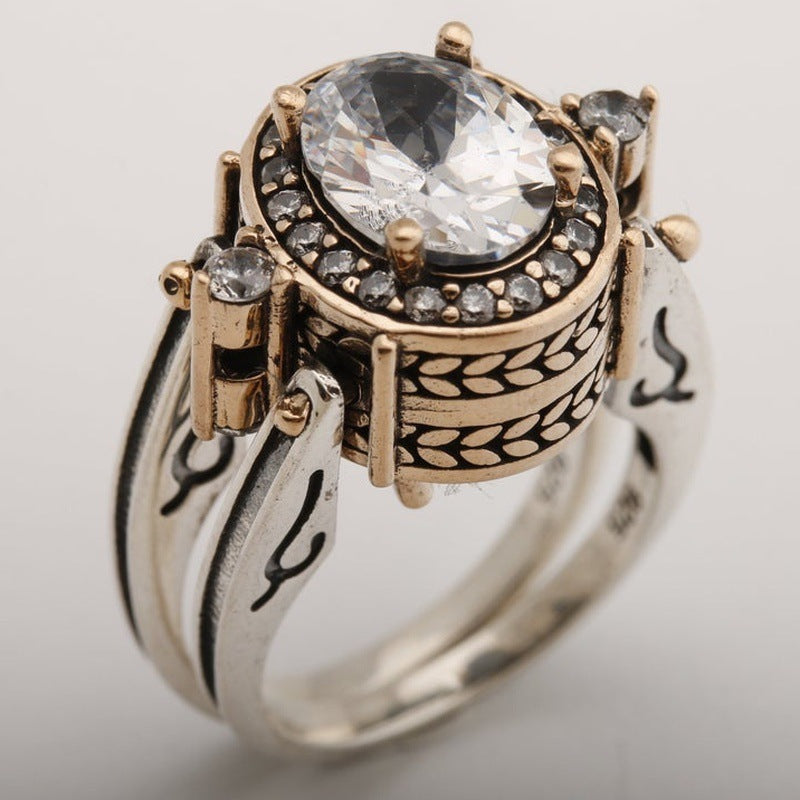 Bague Bicolore en Argent 925 - Élégance et Mode
