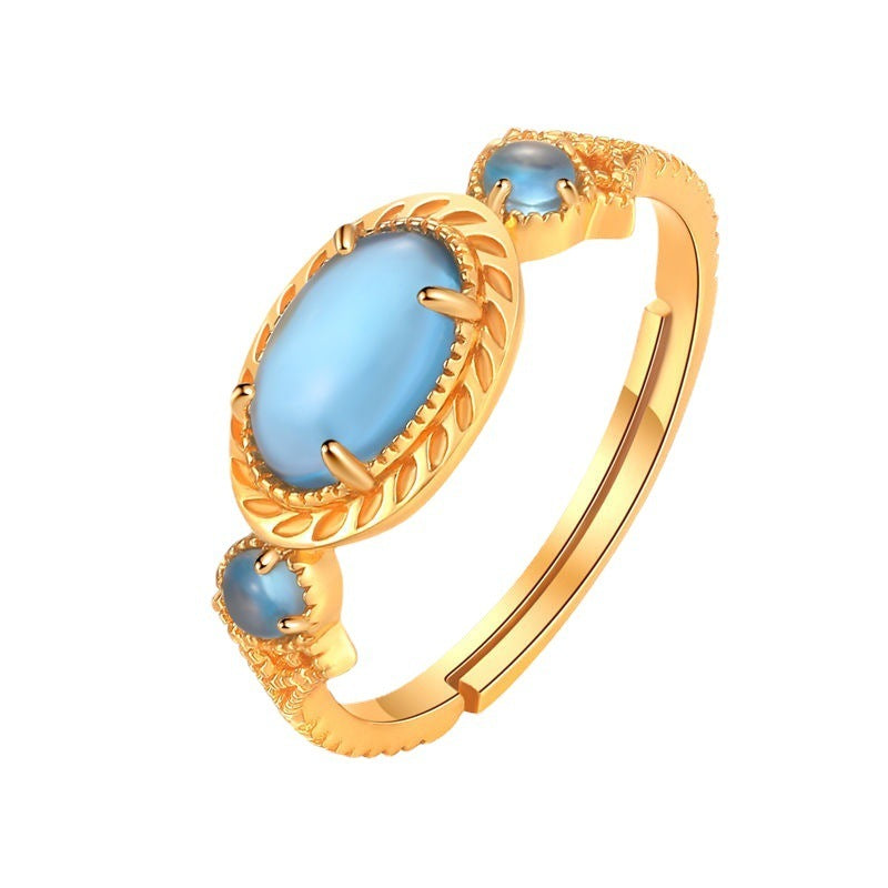 Bague Vintage en Topaze pour Femme
