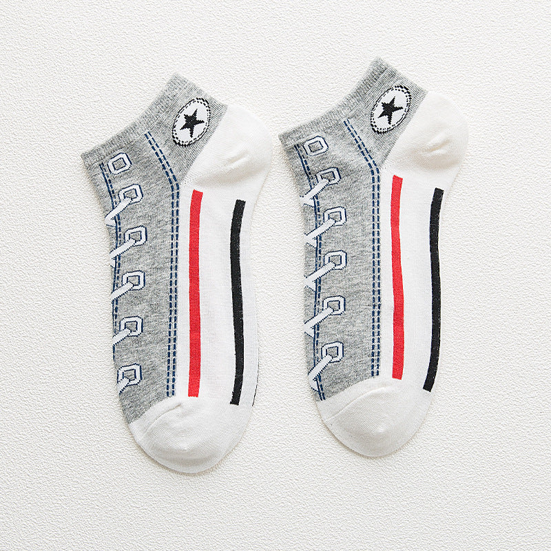 Chaussettes de bateau en coton peigné - Déodorantes et respirantes