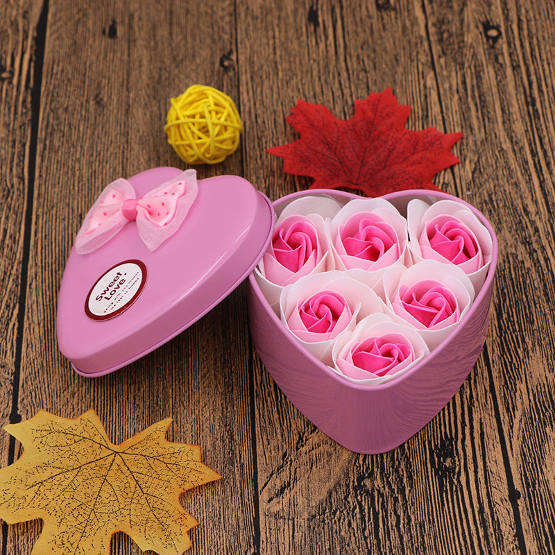 Boîte Cadeau Fleurs en Savon - Idée Cadeau pour la Saint-Valentin et la Fête des Mères
