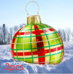 Boule de Noël Gonflable 60CM pour Décoration Extérieure