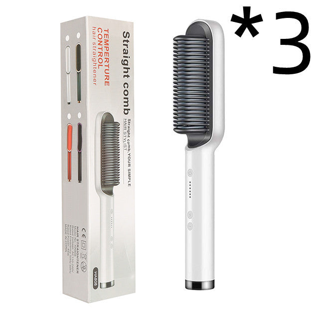 Fer à Lisser 2 En 1 avec Peigne Chaud et Boucleur Ions Négatifs