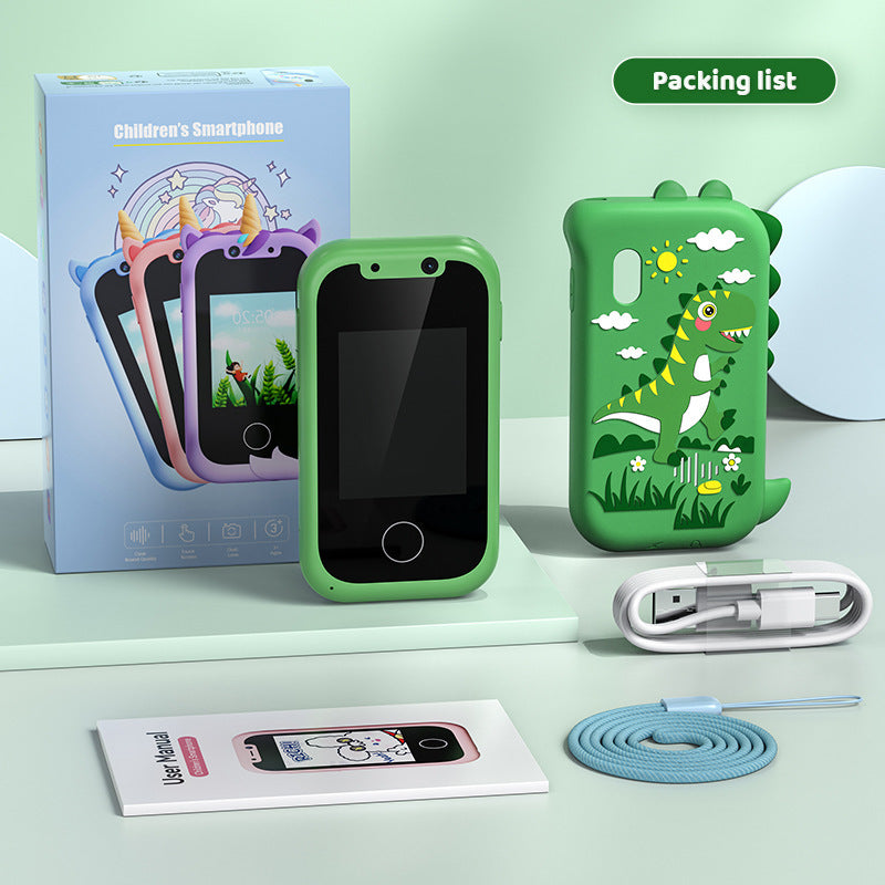 Téléphone Mobile pour Enfants avec Écran Tactile et Double Caméra