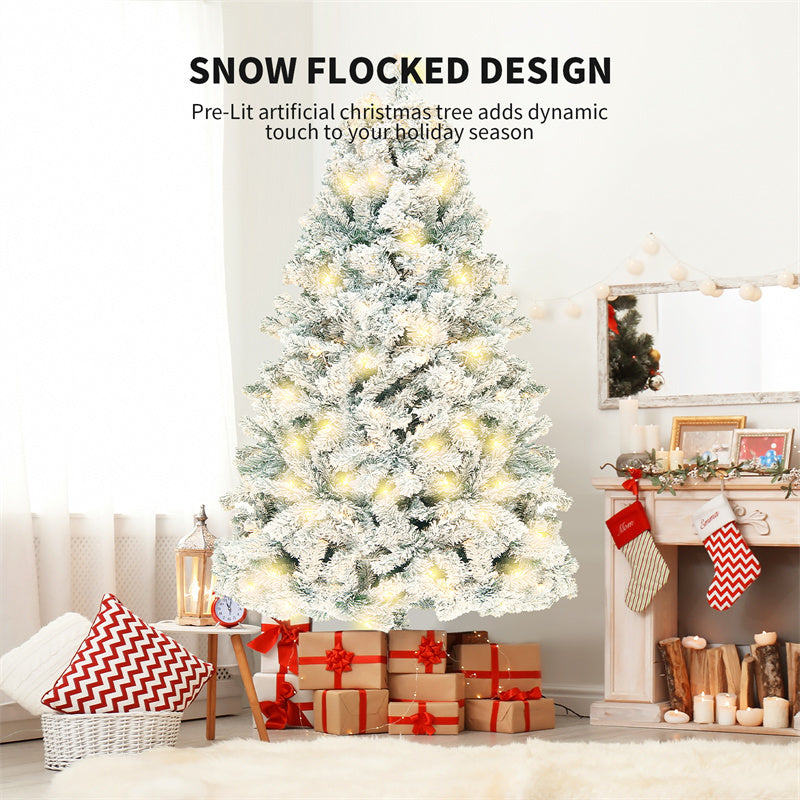 Sapin de Noël Artificiel en PVC avec Neige