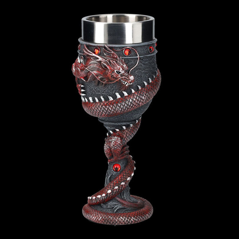 Verre à vin rouge créatif personnalisé 3D en acier inoxydable Dragon Chinois
