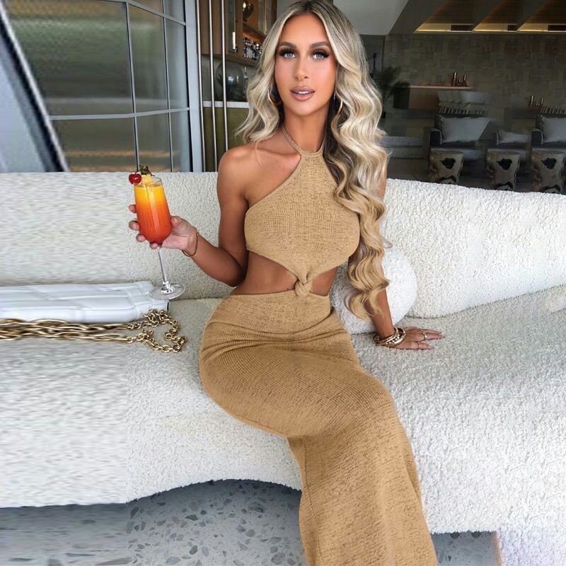 Robe Ajustée en Dentelle à Lacets pour Femmes