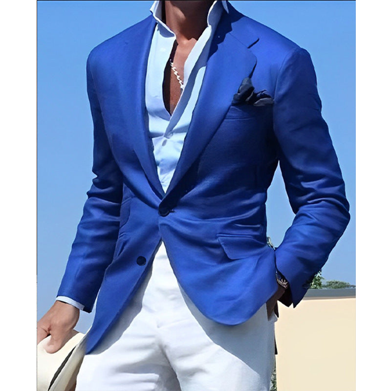 Veste de Costume Légère pour Homme à Motif À Carreaux