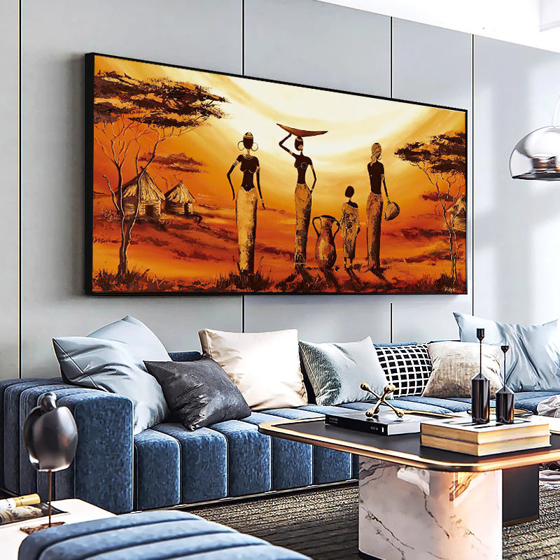 Poster en Toile Abstrait Femme Africaine