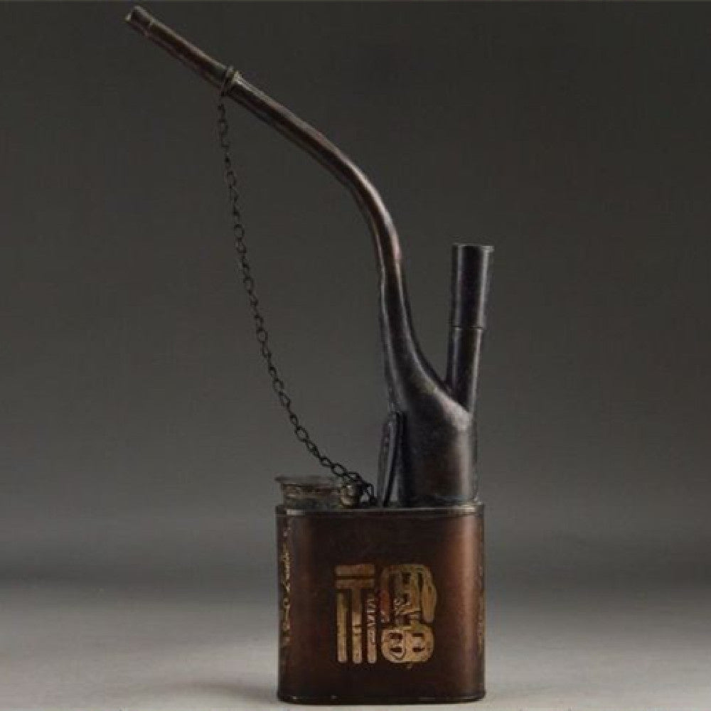 Bong en Laiton Ancien - Élégance Classique pour Fumeurs