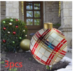 Boule de Noël Gonflable 60CM pour Décoration Extérieure