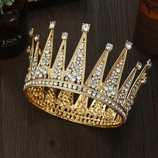 Accessoires de Mariée en Alliage avec Couronne en Diamant Creuse - Allomarc.com