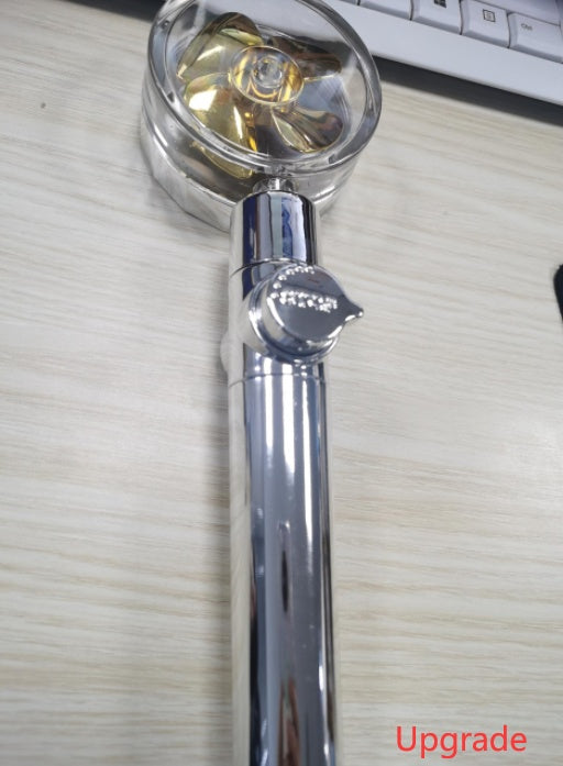 Douchette Turbo Propeller Économiseur d'Eau Haute Pression 360 Degrés avec Extension de Ventilateur