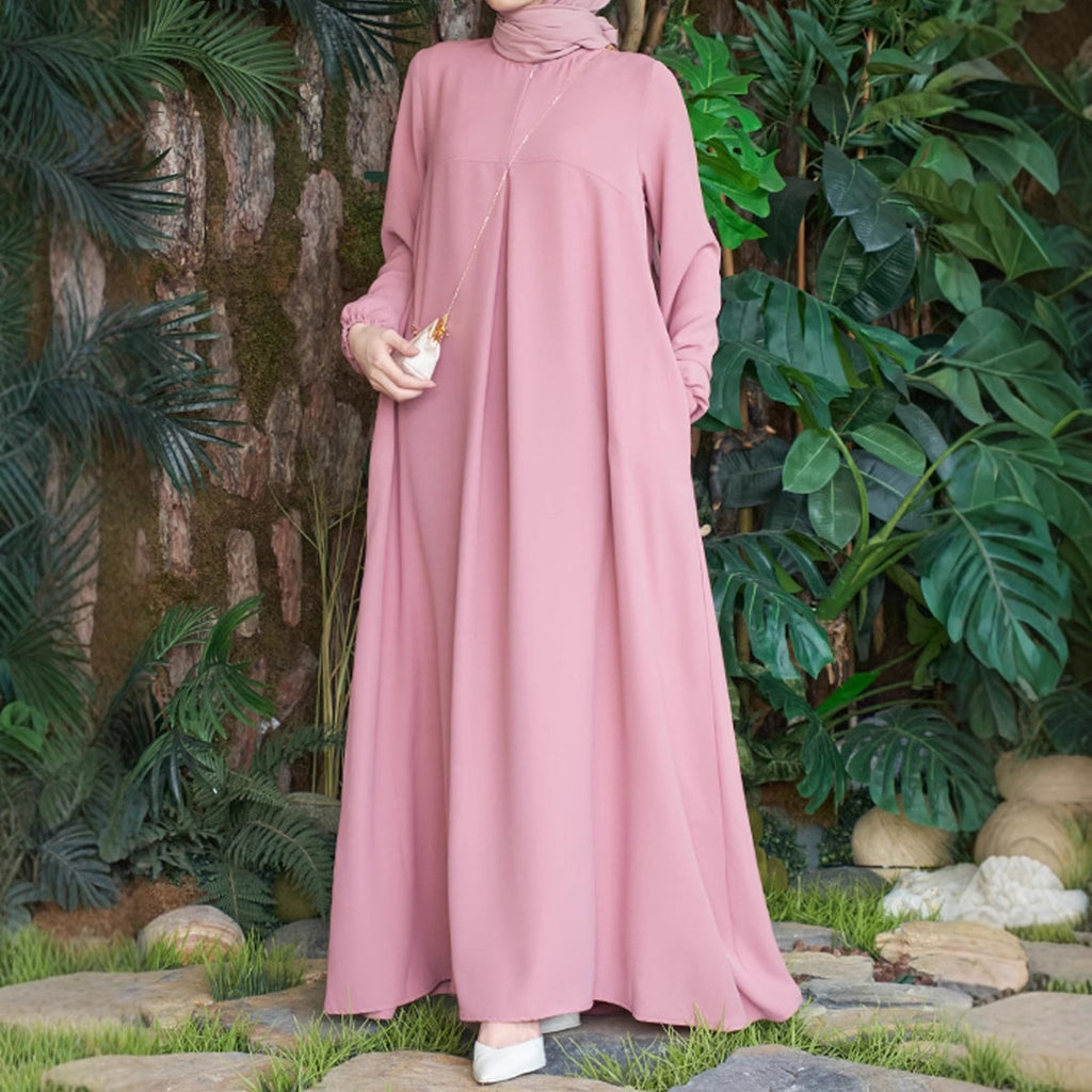 Robe Longue à Manches Longues Loose de Tempérament Arabe