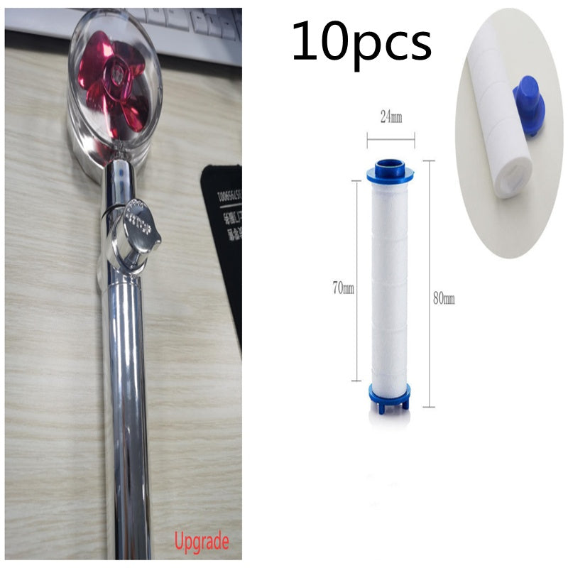 Douchette Turbo Propeller Économiseur d'Eau Haute Pression 360 Degrés avec Extension de Ventilateur