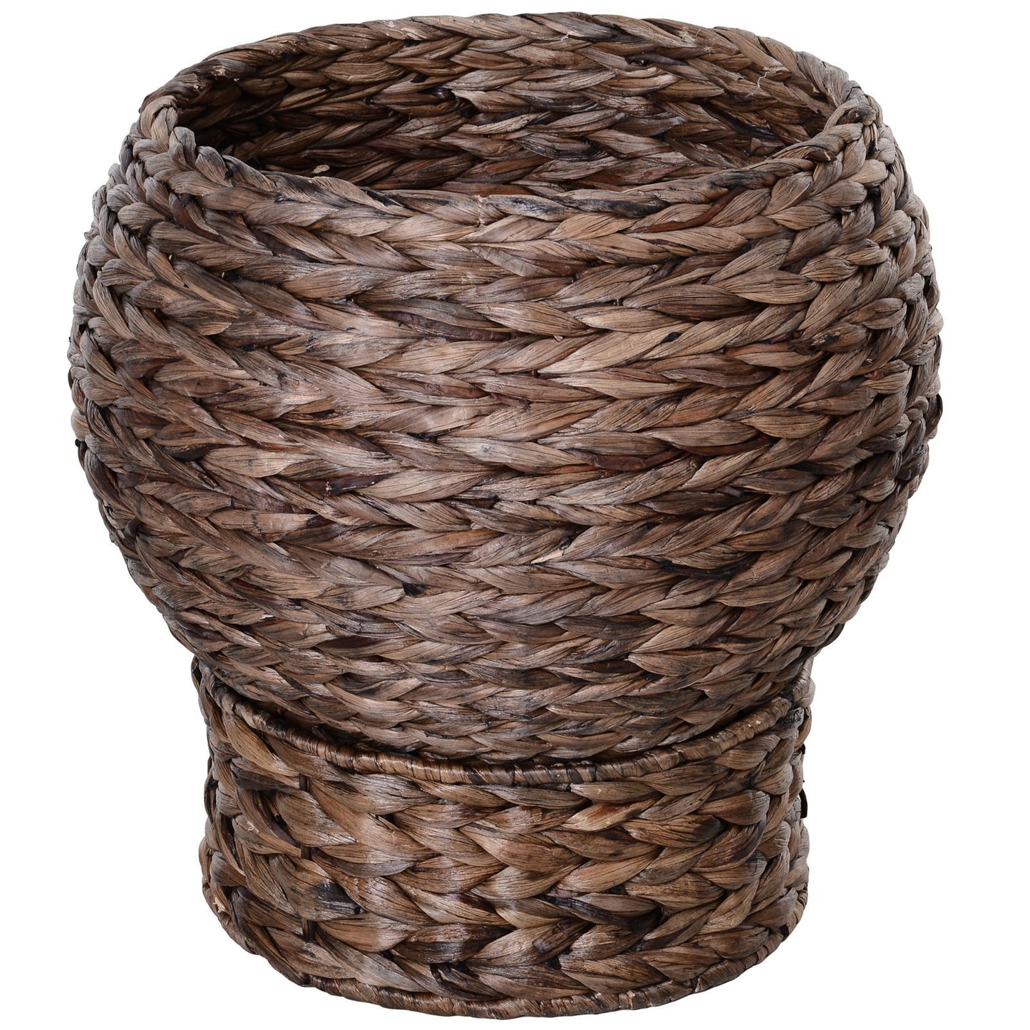 Lit Élevé en Osier Fait Main avec Coussin Marron Foncé pour Chatons