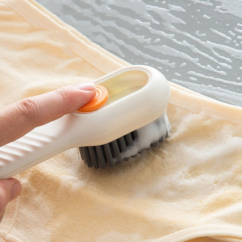 Brosse à chaussures multifonctionnelle à poils souples avec long manche