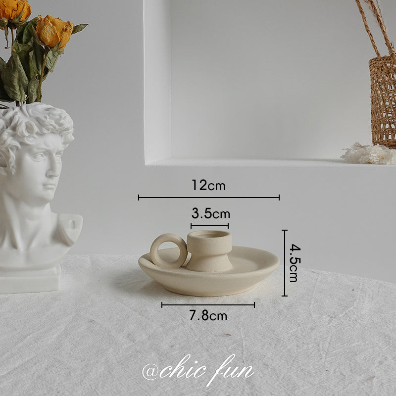 Vase en céramique simple pour décoration intérieure - Arrangement de fleurs sèches