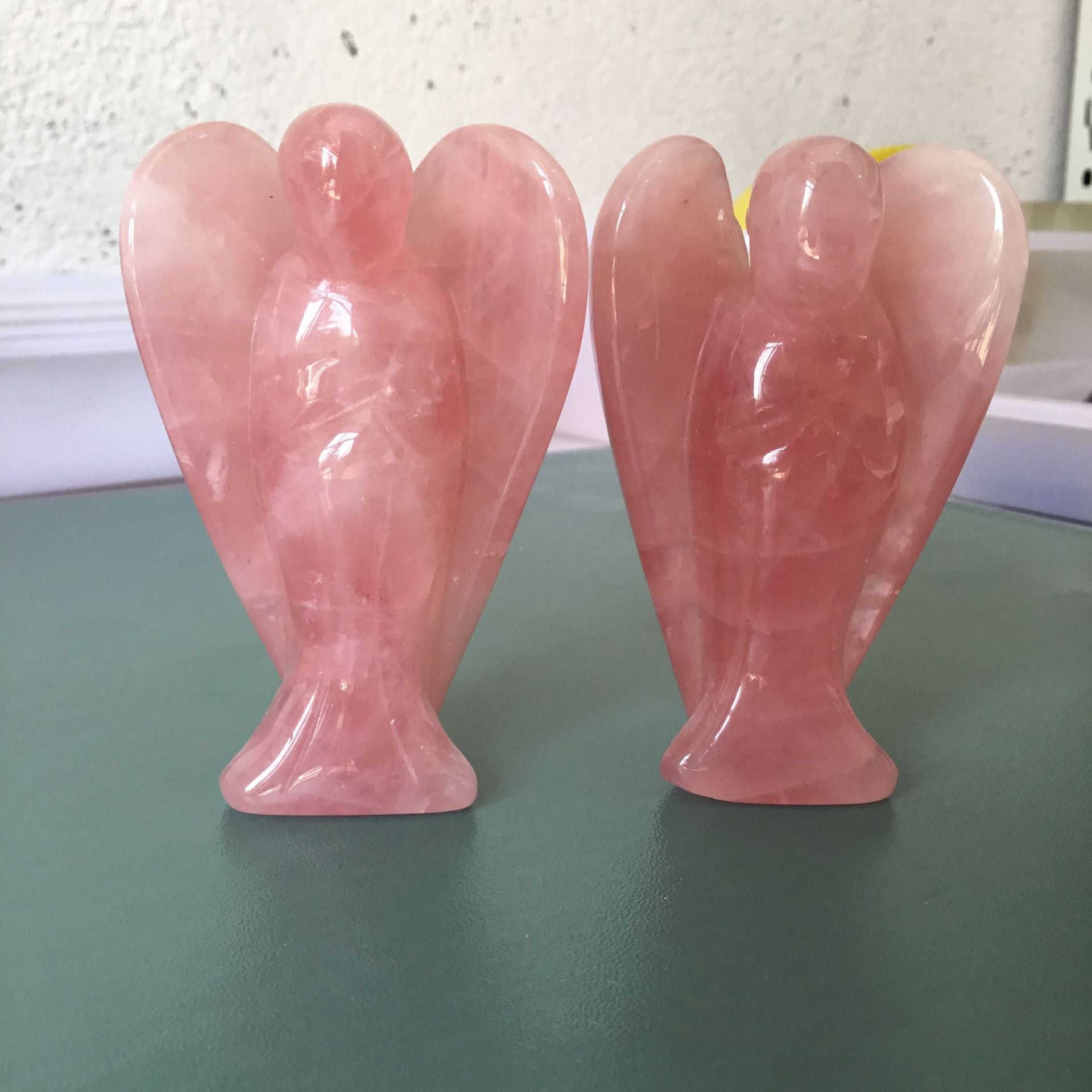 Ange de Vœux en Cristal Rose – Énergie Spirituelle - Allomarc.com