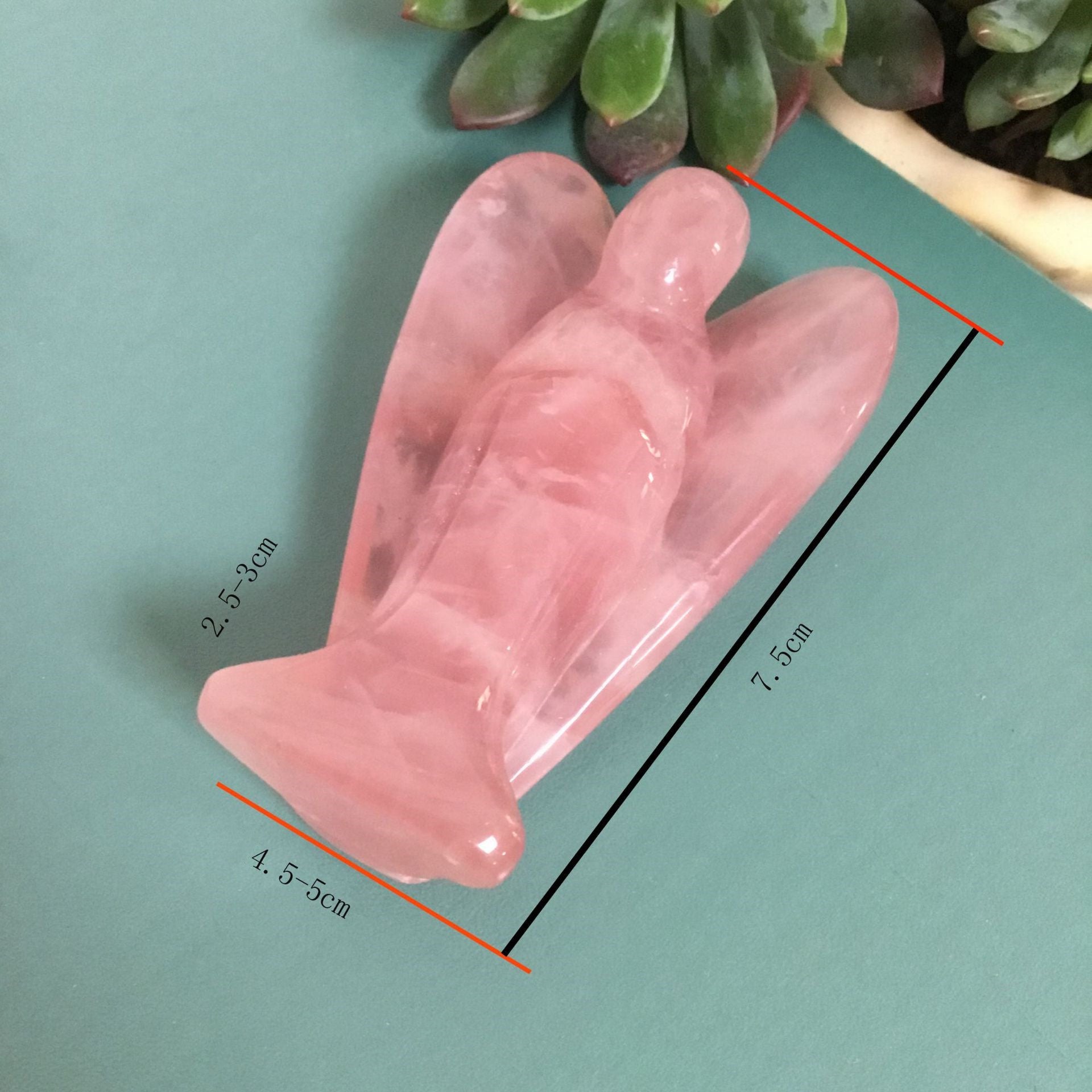 Ange de Vœux en Cristal Rose – Énergie Spirituelle - Allomarc.com