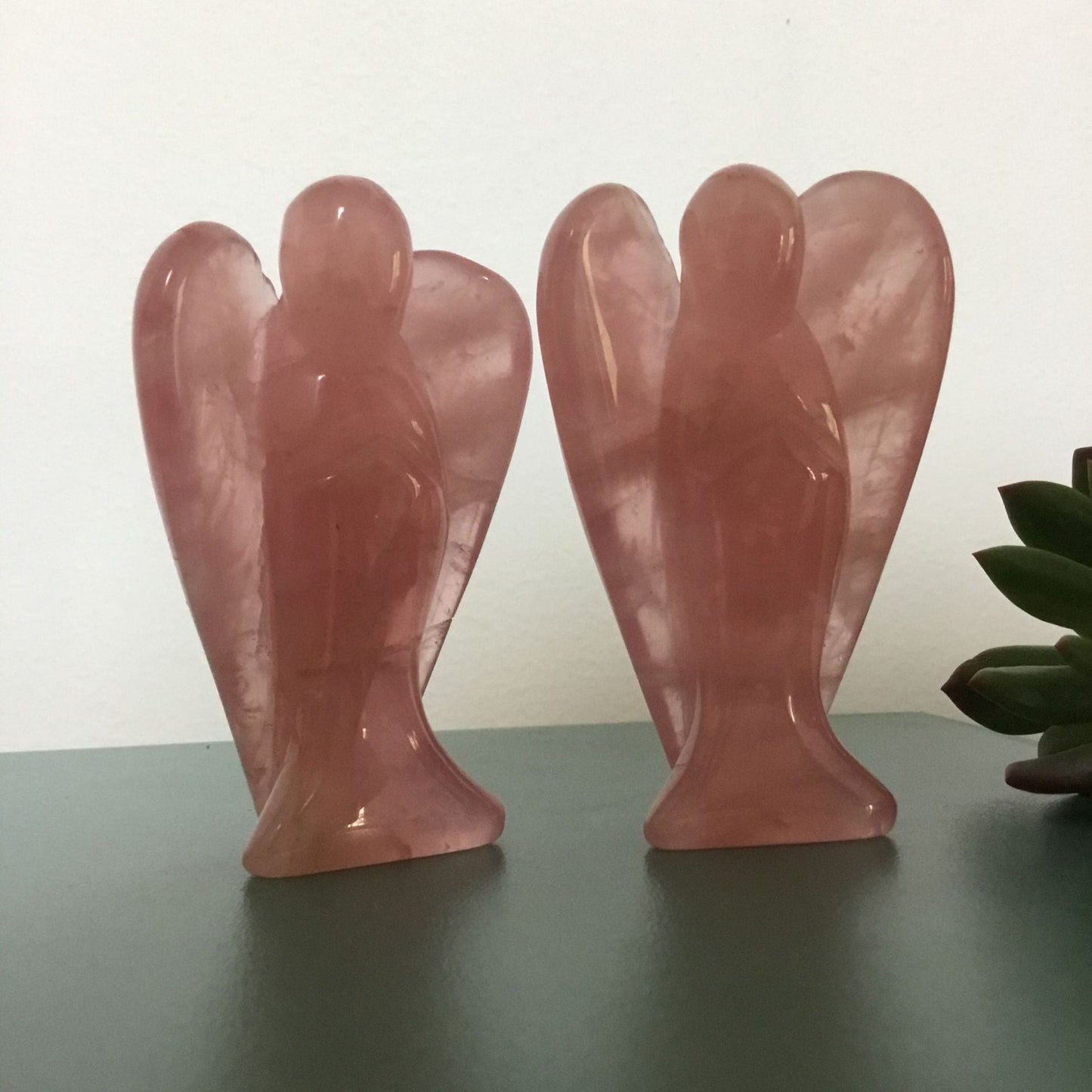 Ange de Vœux en Cristal Rose – Énergie Spirituelle - Allomarc.com