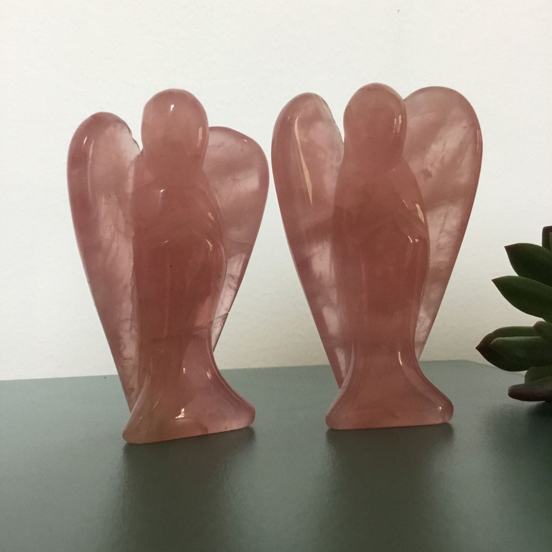 Ange de Vœux en Cristal Rose – Énergie Spirituelle - Allomarc.com